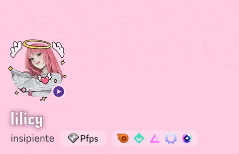 Perfil rosa com garota de cabelo rosa