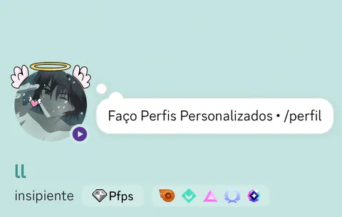 perfil personalizado com tema azul claro