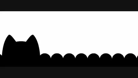 banner minimalista de gato preto