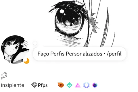 Perfil em preto e branco