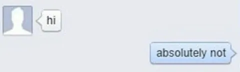 banner conversa hi absolutely not