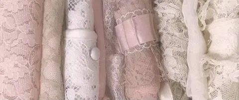 Banner estético renda e laços rosa