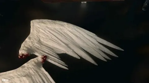 Asas de anjo brancas