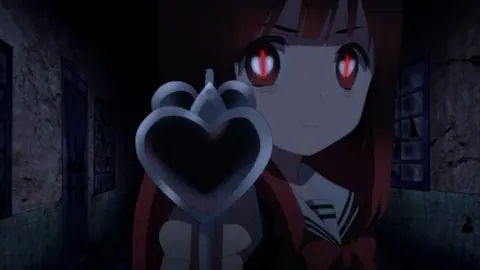 Anime dark com arma de coração