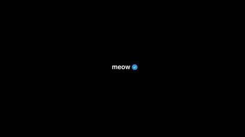 Banner minimalista com texto meow preto