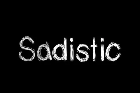 Banner com palavra sadist