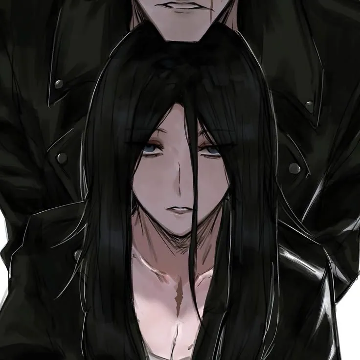 Casal de anime com jaqueta preta