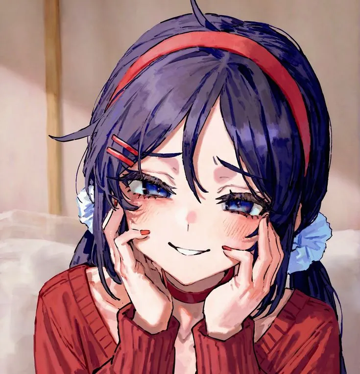 menina anime cabelo azul icon