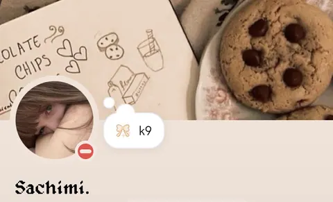 perfil aesthetic com cookies e garota