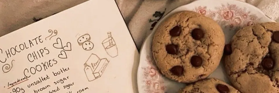 perfil aesthetic com cookies e garota