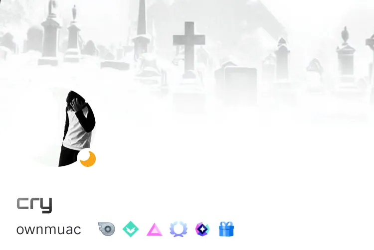 perfil triste com cemiterio ao fundo