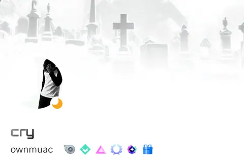 perfil triste com cemiterio ao fundo