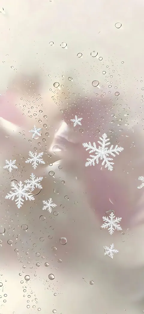 Wallpaper floco de neve e gotas
