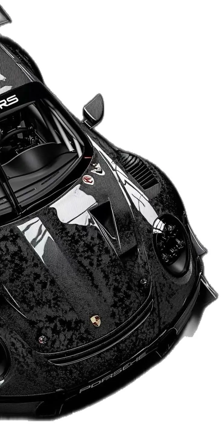 Carro esportivo preto e branco