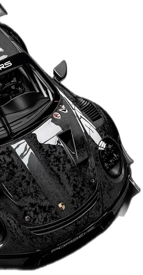 Carro esportivo preto e branco