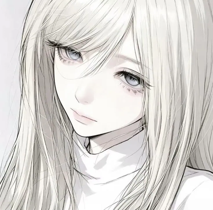 icons de anime em preto e branco