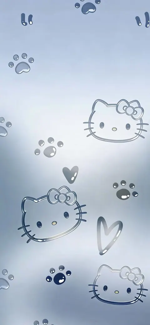Wallpaper Hello Kitty azul claro