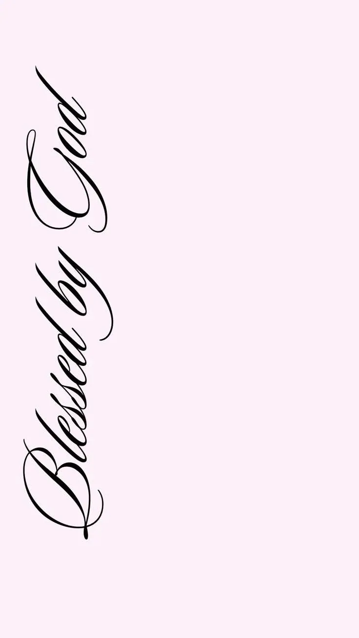 Wallpaper com frase Blessed by God