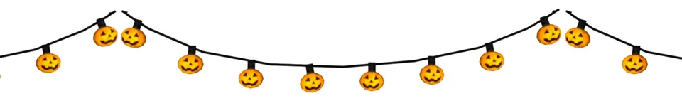 Barrinha de luzes de abóbora de halloween