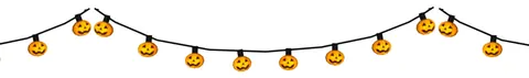 Barrinha de luzes de abóbora de halloween