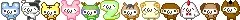 Barrinha de animais em pixel art