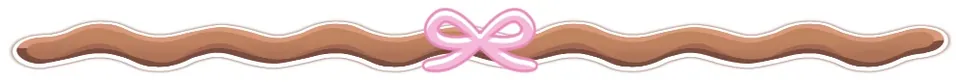 Barrinha marrom com laco rosa