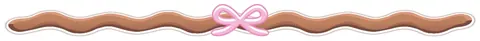 Barrinha marrom com laco rosa
