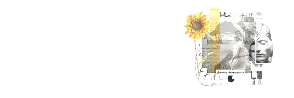Banner com girassol e colagem