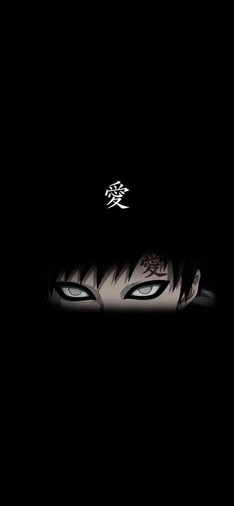Gaara wallpaper escuro com olhos marcantes