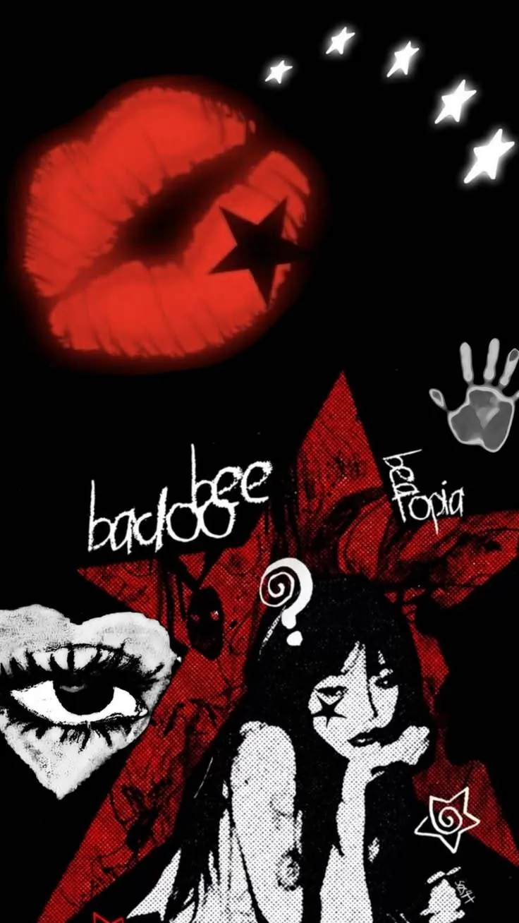 Wallpaper aesthetic grunge vermelho e preto