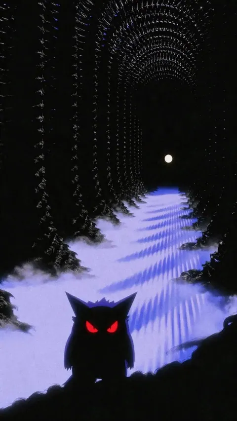 Gengar em um tunel escuro