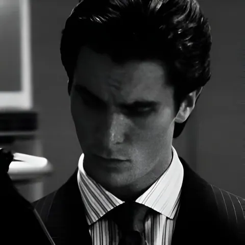 Patrick Bateman icone preto e branco