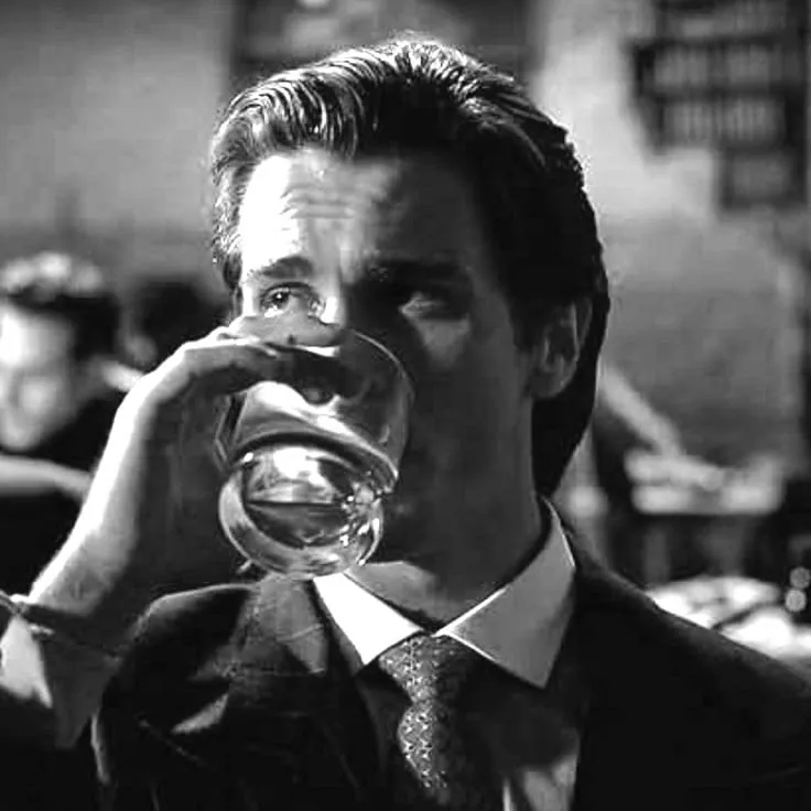 Patrick Bateman icone preto e branco