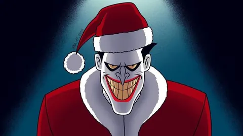 Coringa com roupa de Papai Noel
