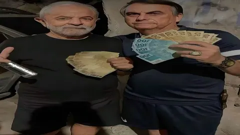 politicos brasileiros segurando dinheiro