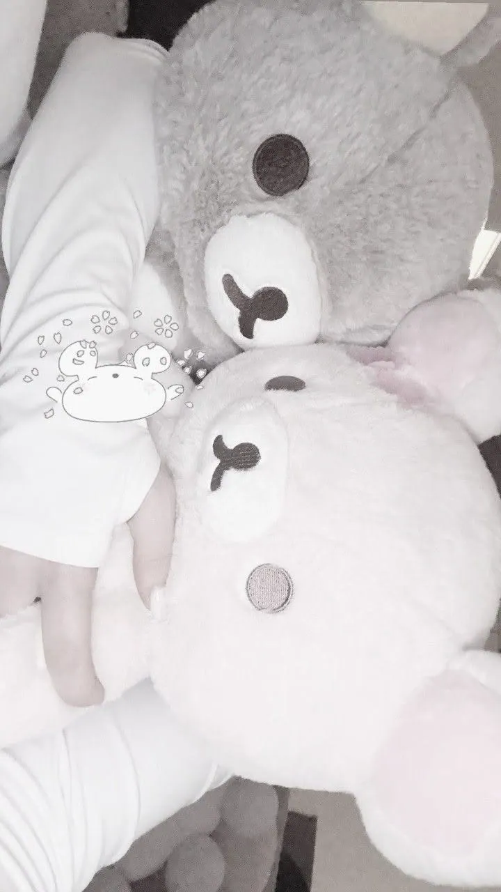 Pelucias rilakkuma em tons de cinza