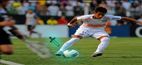 Jogador de futebol em campo verde