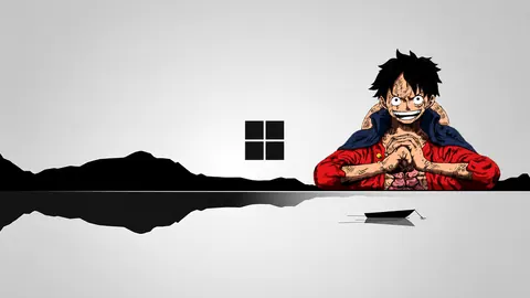 Wallpaper Monkey D Luffy minimalista