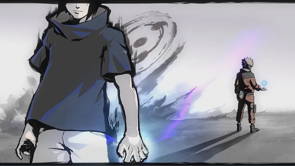 Sasuke e Naruto no Vale do Fim