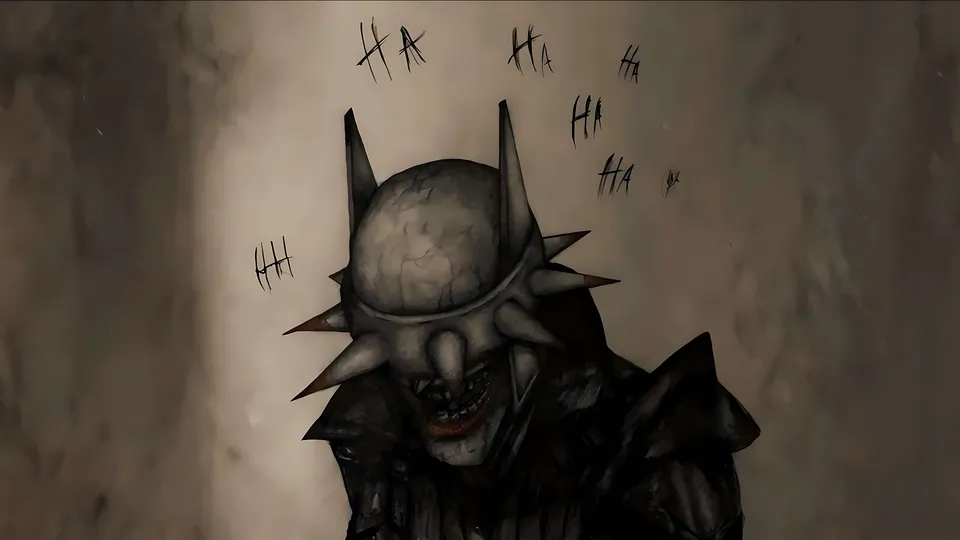 Batman que Ri em estilo sombrio