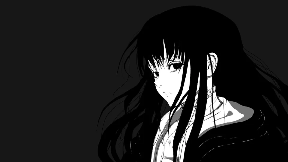 wallpaper anime garota cabelo preto
