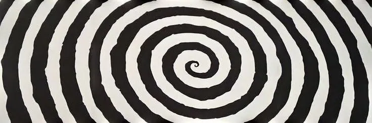Banner espiral preto e branco