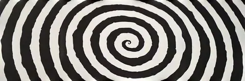 Banner espiral preto e branco