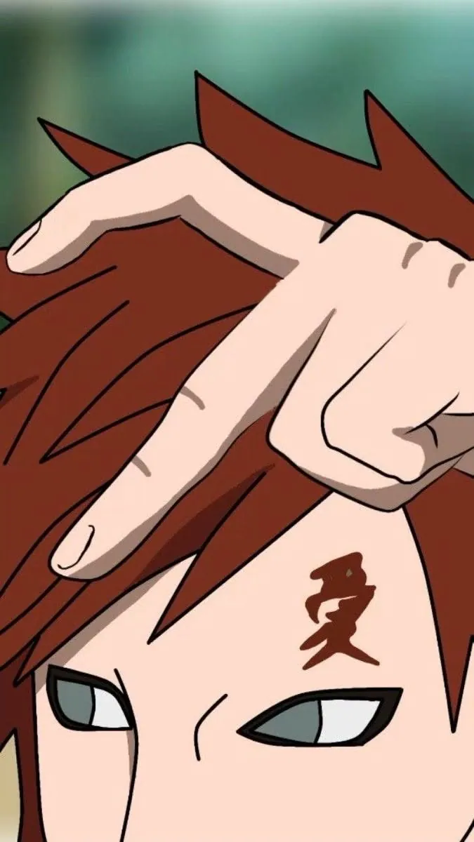 Gaara com kanji de amor