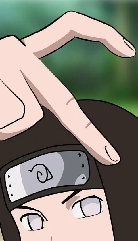 Neji Hyuga formando coracao com maos
