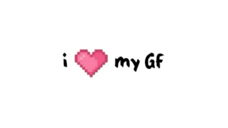 banner i love my gf pixelado