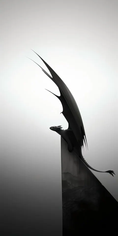 Dragao preto no topo da torre
