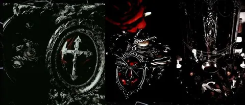 banner gótico com cruz e detalhes