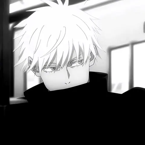 Gojo Satoru anime icons preto e branco
