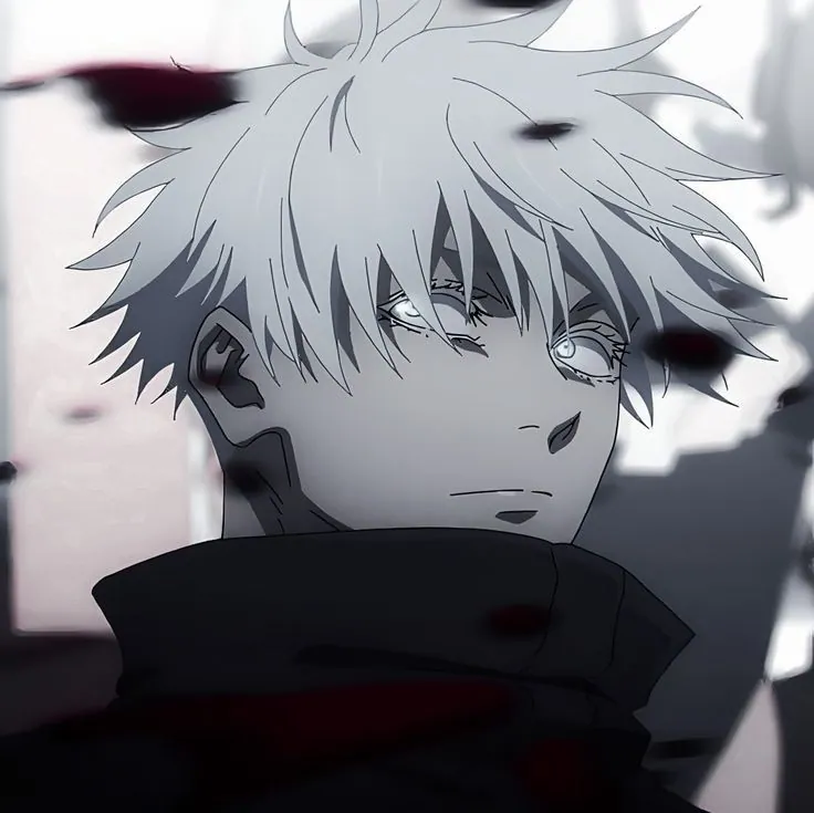 Gojo Satoru anime icons preto e branco